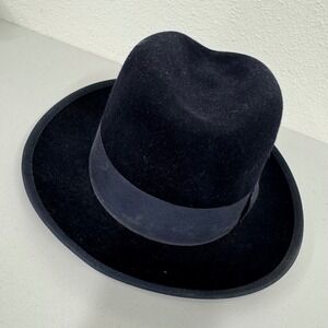 Black Felt Fedora Hat Classic Style Mens‎ Formal Dress Accessory